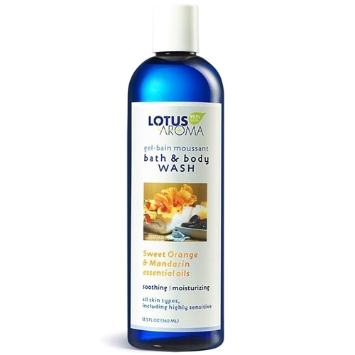Lotus Aroma Bath & Body Wash, Sweet Orange & Mandarin Essential Oils, 12.5 oz, Lotus Aroma