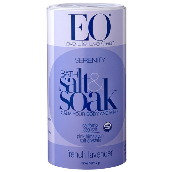 EO Products Bath Salts Organic French Lavender, 21.5 oz, EO Products