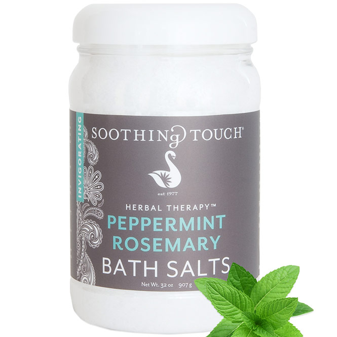 Soothing Touch Bath Salts, Peppermint Rosemary, 32 oz, Soothing Touch