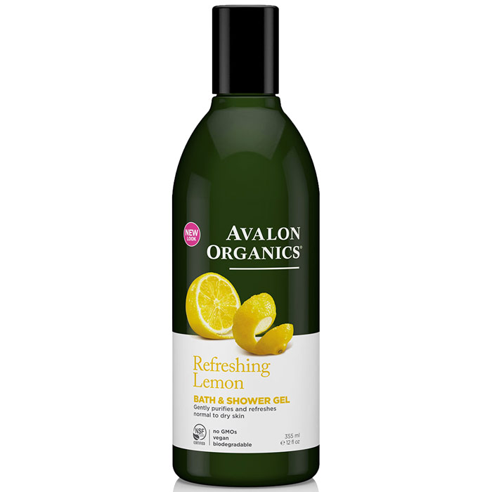 Avalon Organic Botanicals Bath & Shower Gel Organic Lemon Verbena 12 oz, Avalon Organics
