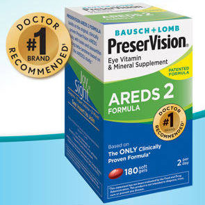 Bausch + Lomb Bausch + Lomb PreserVision AREDS 2 Formula, With Lutein & Zeaxanthin, 180 Softgels