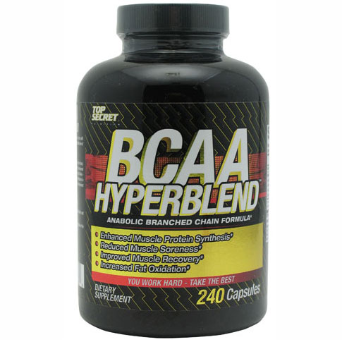 Top Secret Nutrition BCAA Hyperblend, Anabolic Branched Chain Formula, 240 Capsules, Top Secret Nutrition