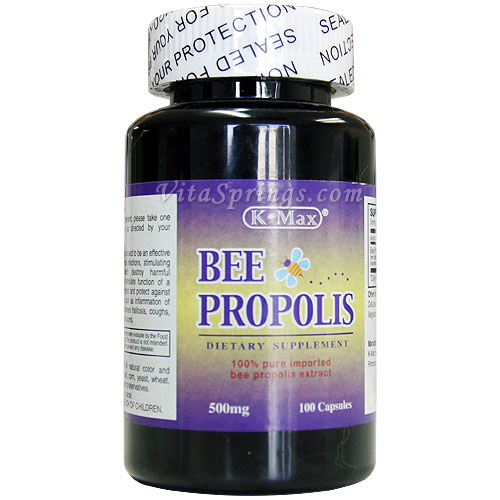 K-Max Bee Propolis 500 mg, 100 Capsules, K-Max