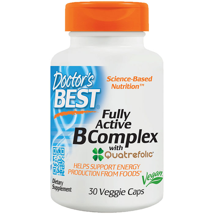 Doctor's Best Best Fully Active B Complex, 30 Vegetarian Capsules, Doctor's Best