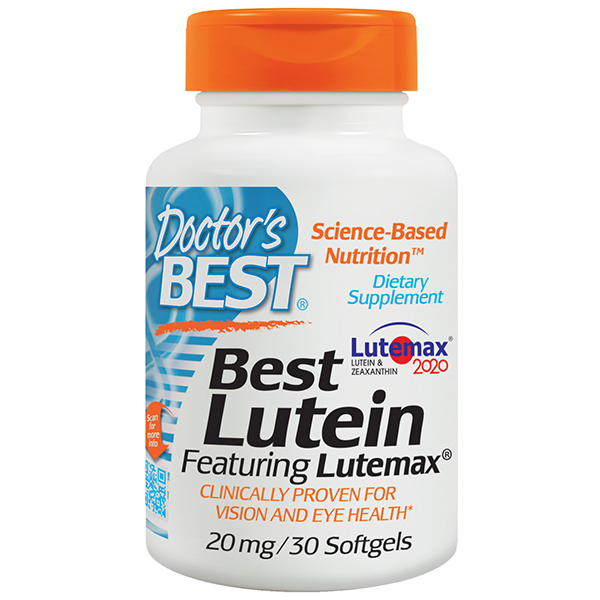 Doctor's Best Best Lutein Featuring Lutemax & meso-Zeaxanthin 2020, 30 Softgels, Doctor's Best