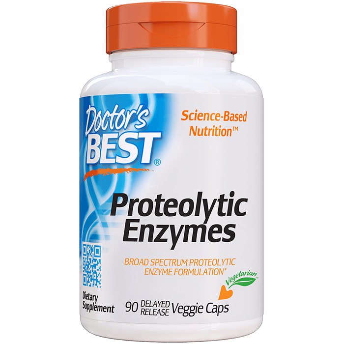 Doctor's Best Best Proteolytic Enzymes, 90 Enteric-Coated Vcaps, Doctor's Best