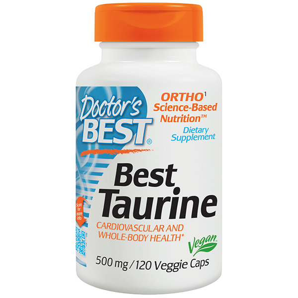 Doctor's Best Best Taurine 500 mg, 120 Vegetarian Capsules, Doctor's Best