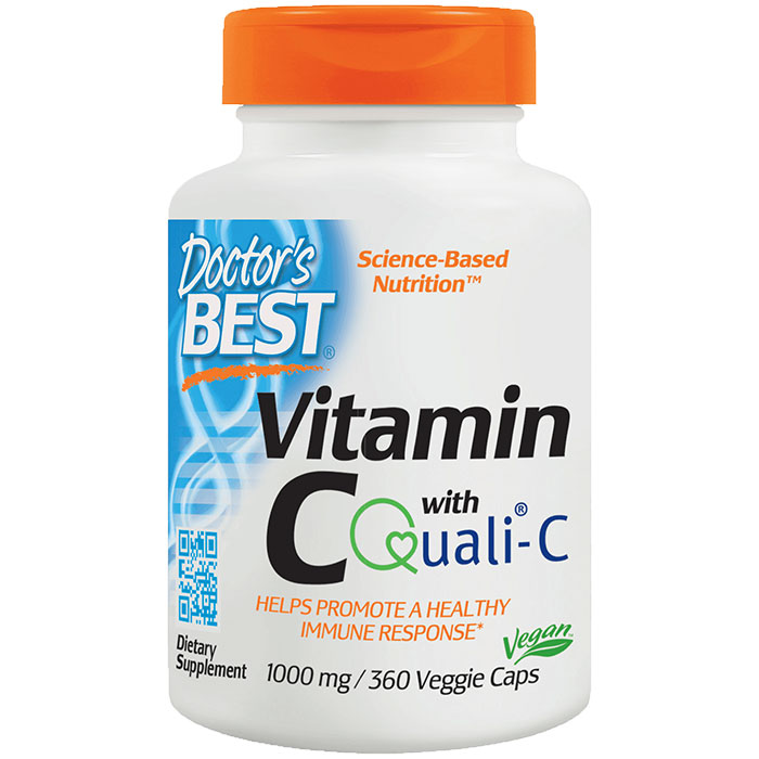 Doctor's Best Best Vitamin C with Quali-C 1000 mg, 360 Vegetarian Capsules, Doctor's Best