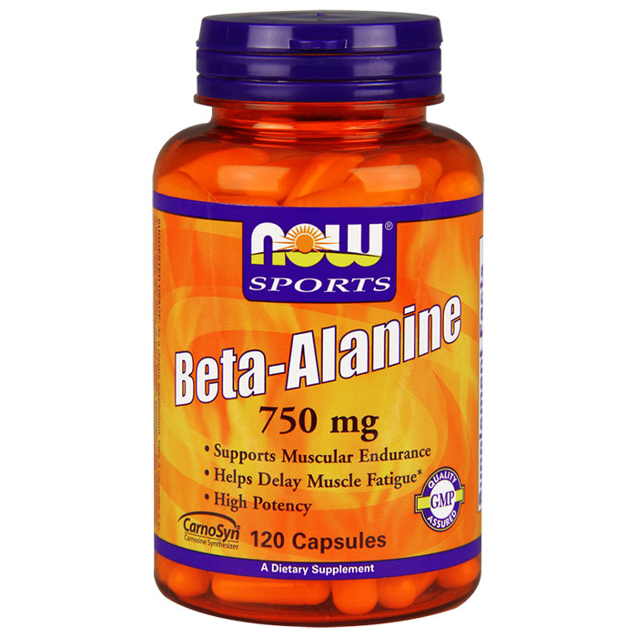 NOW Foods Beta Alanine 750 mg, 120 Capsules, NOW Foods