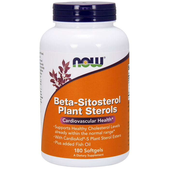 NOW Foods Beta-Sitosterol Plant Sterols, 180 Softgels, NOW Foods