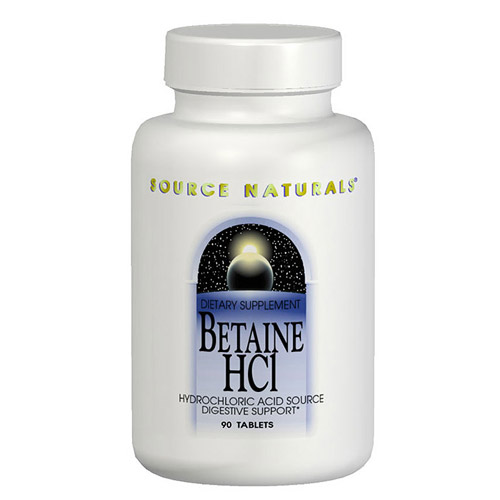 Betaine HCL 650mg ( Betaine Hydrochloride ) 180 tabs from Source Naturals