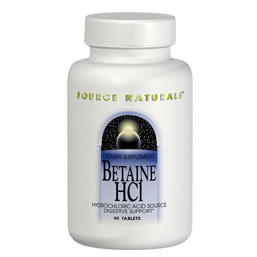 Source Naturals Betaine HCL 650mg ( Betaine Hydrochloride ) 90 tabs from Source Naturals