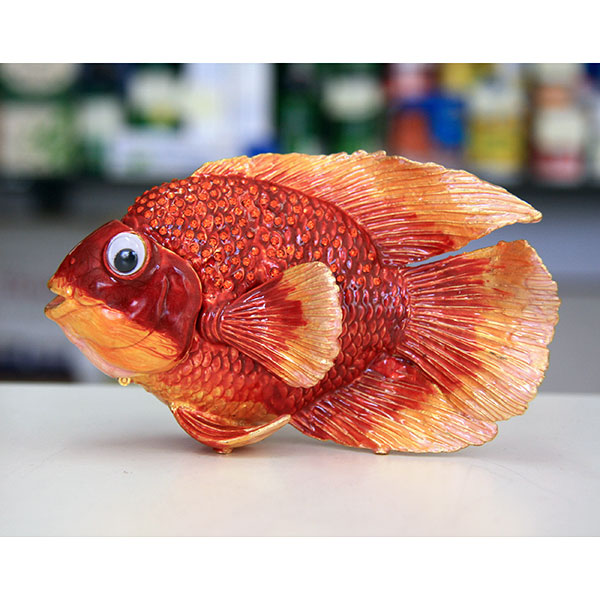 Jewelry Gift Box Big Red Fish Gilt Jewelry Gift Box with Fine Crystals