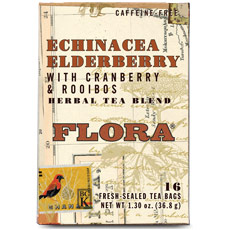 Flora Health Echinacea Elderberry Tea, 16 Tea Bags, Flora Health