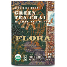 Flora Health Green Tea Chai, 16 Tea Bags, Flora Health