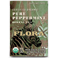 Flora Health Pure Peppermint Tea, 16 Tea Bags, Flora Health