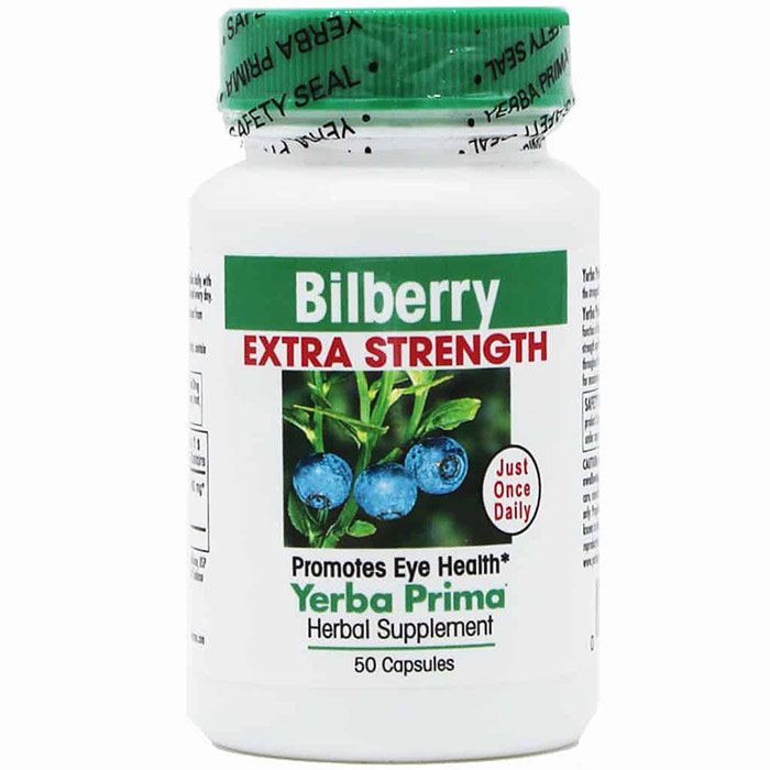 Yerba Prima Bilberry Extra Strength 50 caps from Yerba Prima