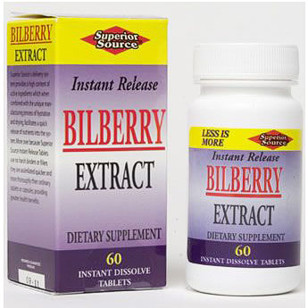 Superior Source Bilberry Extract, 100 Instant Dissolve Tablets, Superior Source