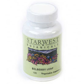 StarWest Botanicals Bilberry Leaf 100 Caps 400 mg, StarWest Botanicals