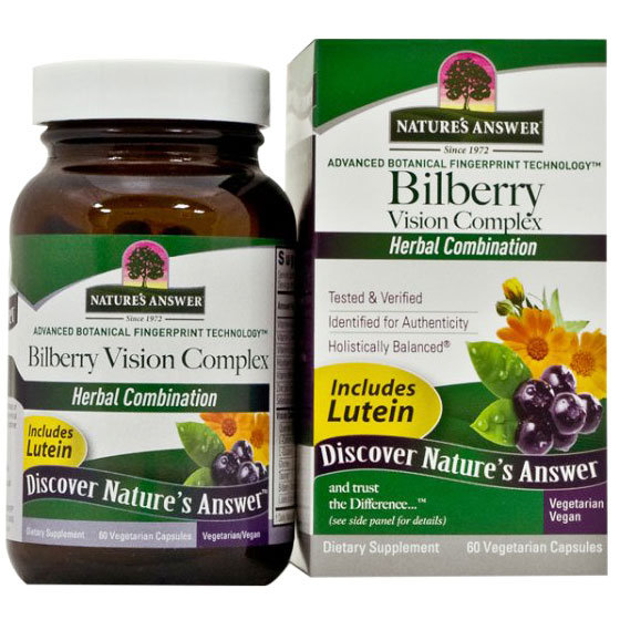 Nature's Answer Bilberry Vision Complex 60 Vegicaps from Nature's Answer