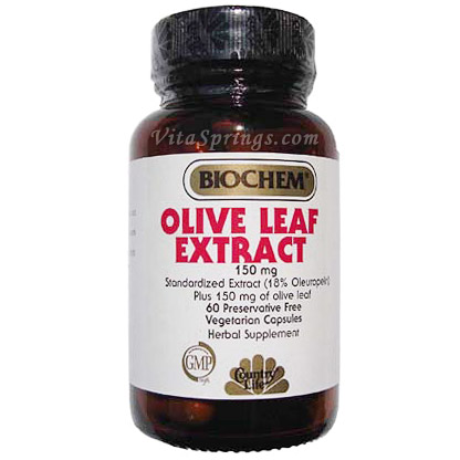 Country Life Biochem Olive Leaf Extract 60 Vegicaps, Country Life