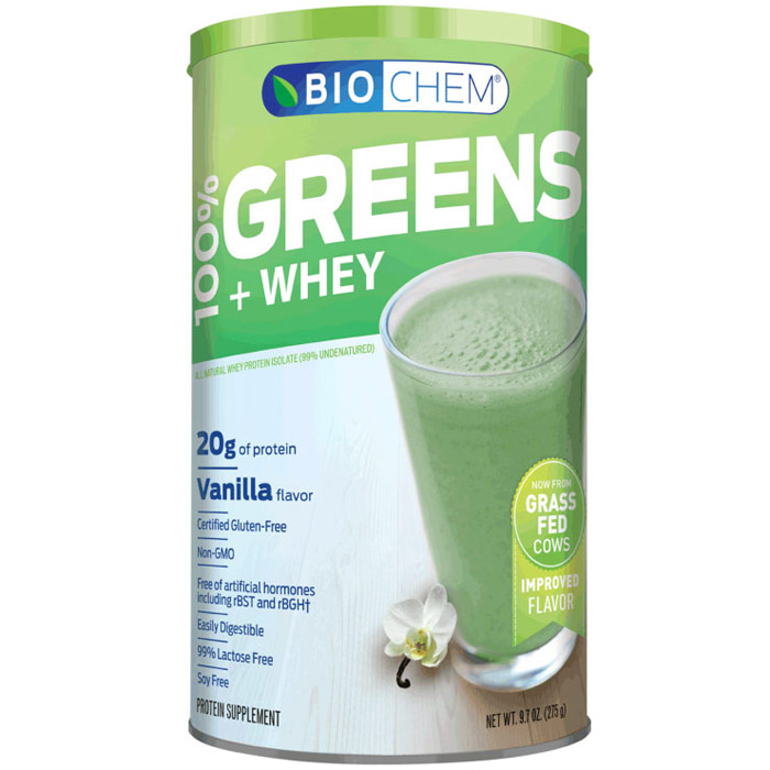 Biochem Sports Biochem Sports 100% Greens & Whey Powder - Vanilla 11.1 oz