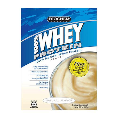 Biochem Sports Biochem Sports 100% Whey Protein Packet - Natural Flavor 10 Packs