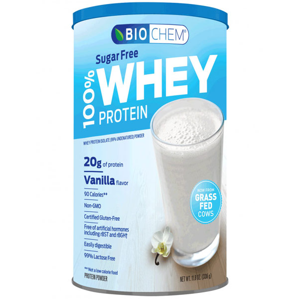 Biochem Sports Biochem Sports 100% Whey Sugar Free Protein Powder, Vanilla Flavor, 11.8 oz (336 g)