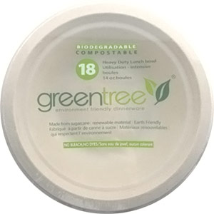 Greentree Biodegradable Compostable Bowls, 18 ct, Greentree