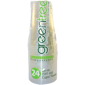 Greentree Biodegradable Compostable Cups, 24 ct, Greentree