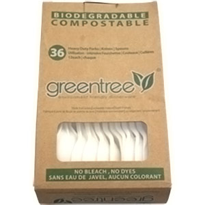 Greentree Biodegradable Compostable Cutlery Kit (Knife, Fork & Spoon), 36 ct, Greentree