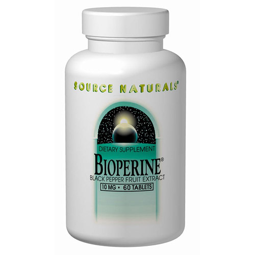 Source Naturals Bioperine, Black Pepper Extract 10mg 120 tabs from Source Naturals