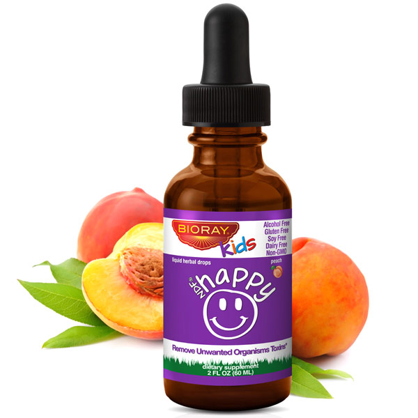Bioray Bioray Kids NDF Happy Liquid Herbal Drops, Peach Flavor, 2 oz