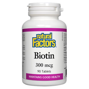 Natural Factors Biotin 300 mcg 90 Tablets, Natural Factors