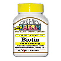 21st Century HealthCare Biotin 800 mcg 110 Tablets, 21st Century Health Care