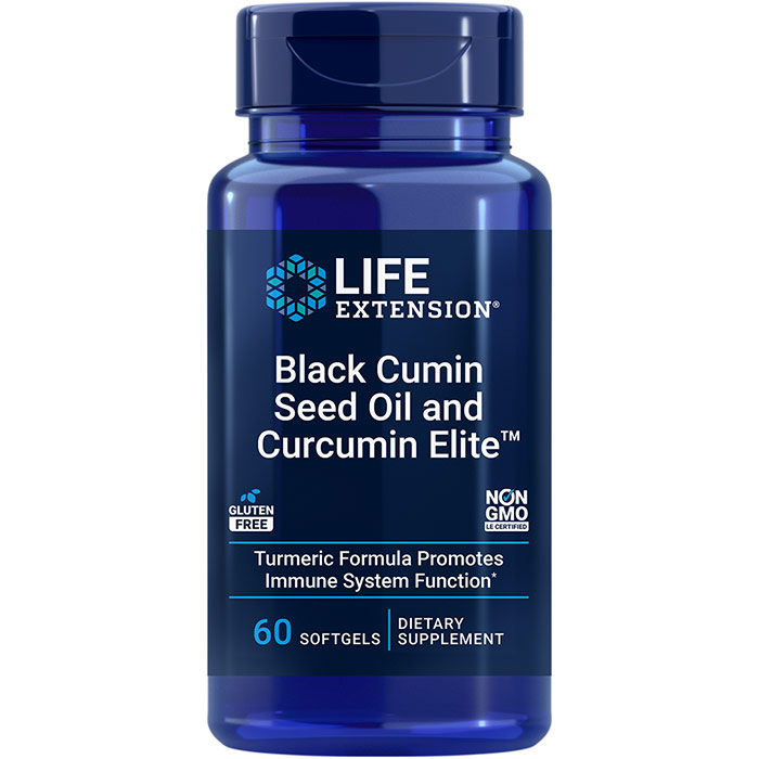 Life Extension Black Cumin Seed Oil with Bio-Curcumin, 60 Softgels, Life Extension