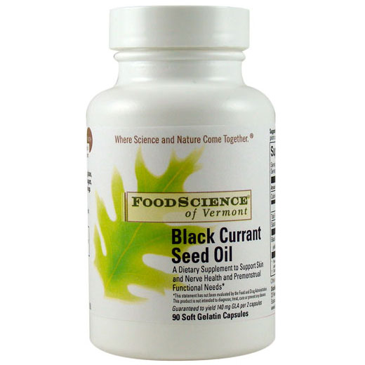 FoodScience Of Vermont Black Currant Seed Oil 500 mg, 90 Capsules, FoodScience Of Vermont
