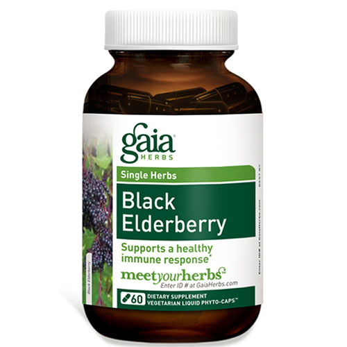 Gaia Herbs Black Elderberry, 30 Liquid Phyto-Caps, Gaia Herbs