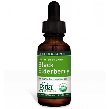 Gaia Herbs Black Elderberry, Certified Organic, 2 oz, Gaia Herbs
