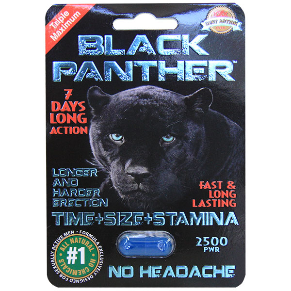 Premier Marketing Black Panther, Men's Sexual Performance Enhancer, 1 Capsule, Triple Maximum