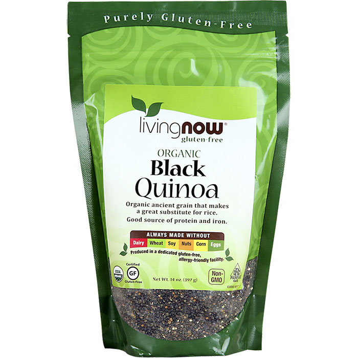 NOW Foods Black Quinoa, Organic, 14 oz, NOW Foods