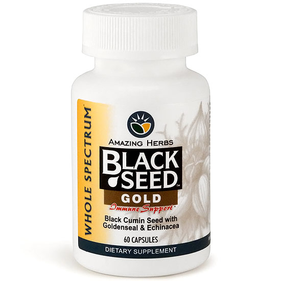 Amazing Herbs Black Seed Gold Immune Support, 60 Capsules , Amazing Herbs