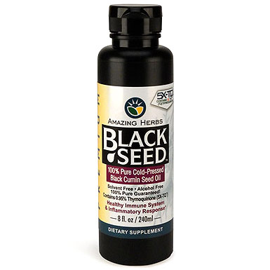 Amazing Herbs Black Seed Oil Liquid, 8 oz , Amazing Herbs
