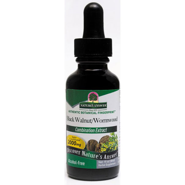 Nature's Answer Black Walnut & Wormwood Alcohol Free Extract Liquid 1 oz from Nature's Answer