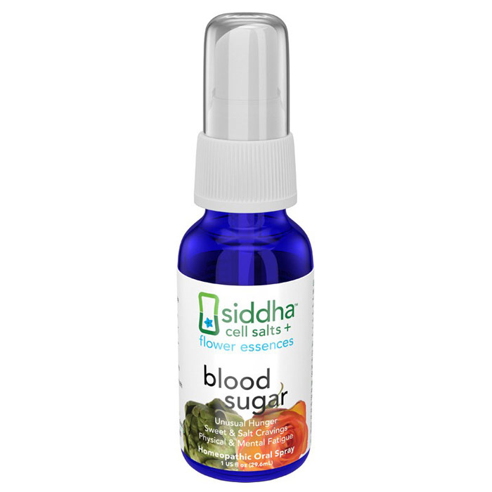 Sidda Flower Essences Blood Sugar, Homeopathic Oral Spray, 1 oz, Sidda Flower Essences