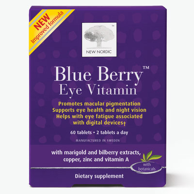 New Nordic Blue Berry Eyebright, 60 Tablets, New Nordic