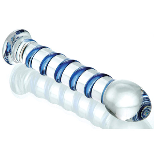 Sinclair Institute Blue Spiral Glass Dildo, Sinclair Institute