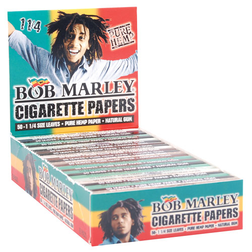 Glow Industries Bob Marley Pure Hemp 1 1/4 Inch Cigarette Rolling Papers, Glow Industries