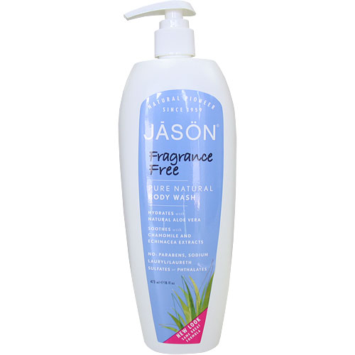 Jason Natural Pure Natural Body Wash Fragrance Free 16 oz, Jason Natural