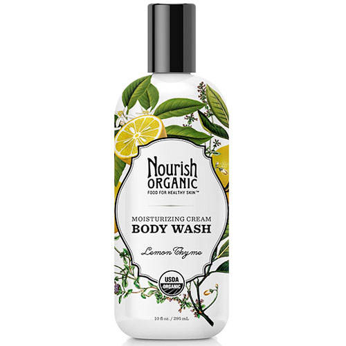 Nourish Organic Moisturizing Cream Body Wash, Lemon Thyme, 10 oz, Nourish Organic